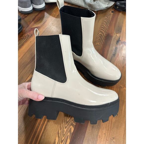 Open Edit Waterproof Platform Combat Boots Size 6.5 - Picture 1 of 8